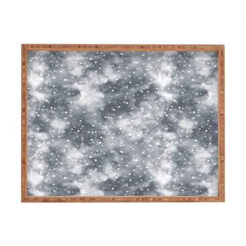 Ninola Design Cold Snow Clouds Rectangular Tray