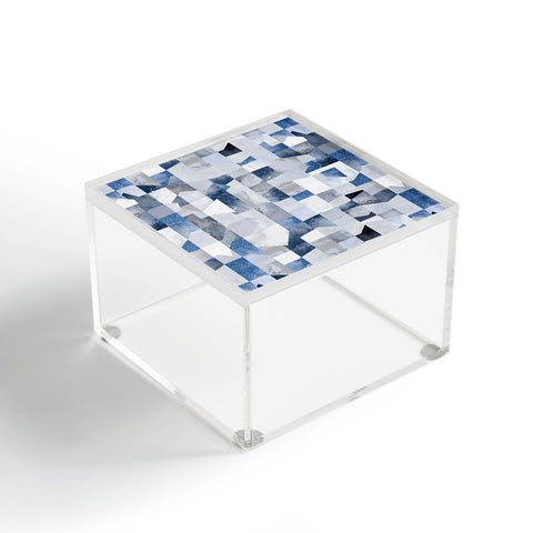 Ninola Design Collage texture Blue Acrylic Box