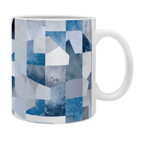 Ninola Design Collage texture Blue Coffee Mug