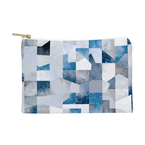 Ninola Design Collage texture Blue Pouch