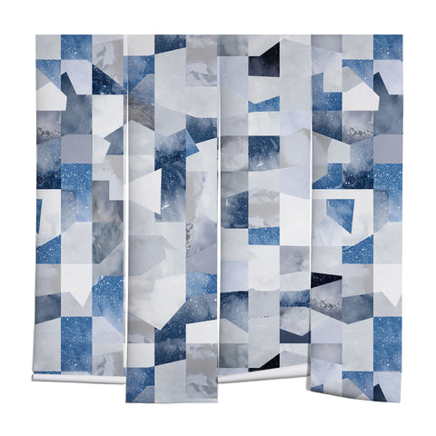 Ninola Design Collage texture Blue Wall Mural