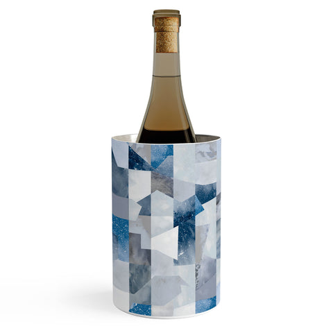 Ninola Design Collage texture Blue Wine Chiller