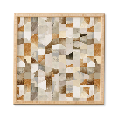Ninola Design Collage texture gold Framed Wall Art