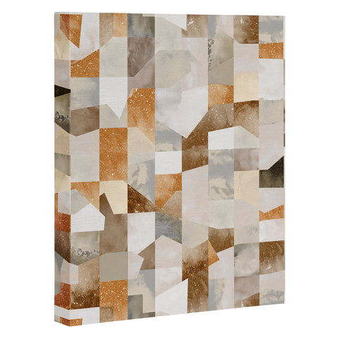 Ninola Design Collage texture gold Art Canvas
