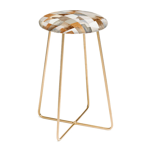 Ninola Design Collage texture gold Counter Stool