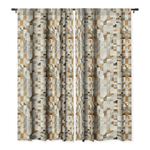 Ninola Design Collage texture gold Blackout Window Curtain