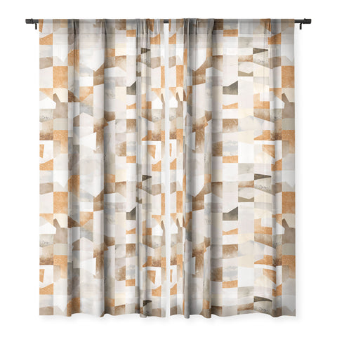 Ninola Design Collage texture gold Sheer Non Repeat