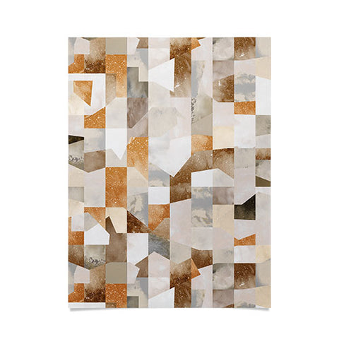 Ninola Design Collage texture gold Poster