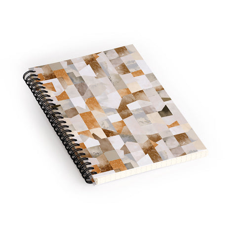 Ninola Design Collage texture gold Spiral Notebook