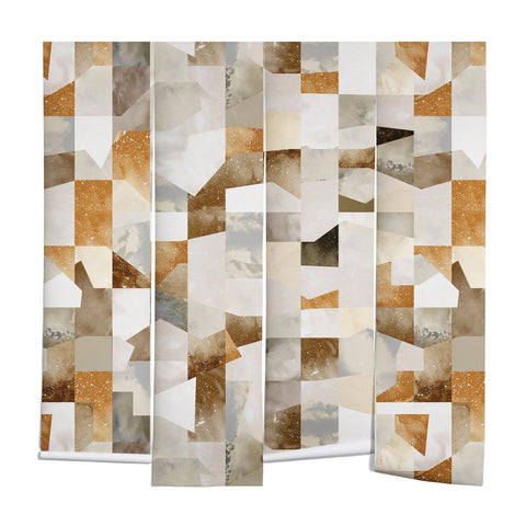 Ninola Design Collage texture gold Wall Mural