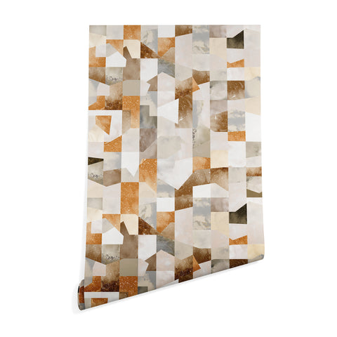 Ninola Design Collage texture gold Wallpaper