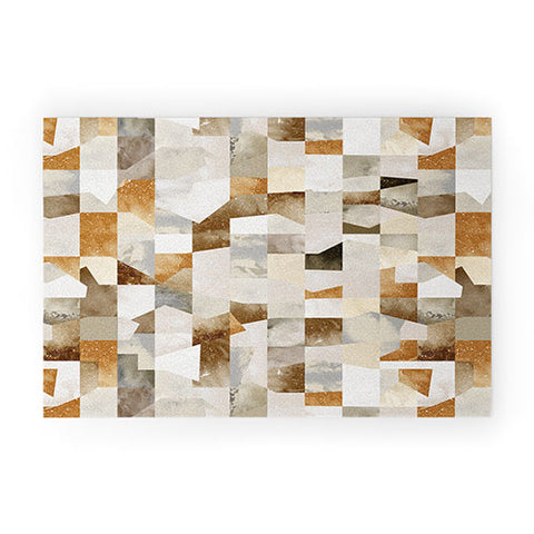 Ninola Design Collage texture gold Welcome Mat