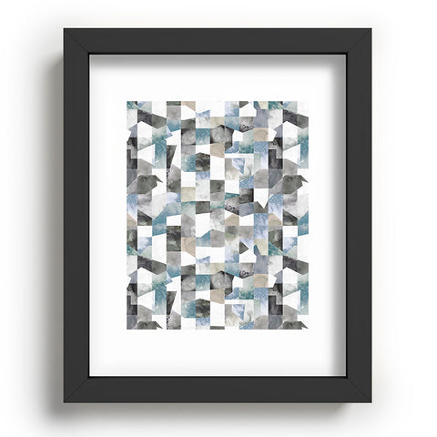 Ninola Design Collage texture Gray Recessed Framing Rectangle