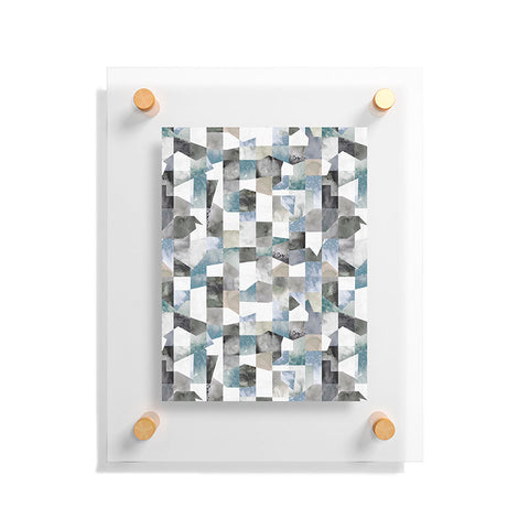 Ninola Design Collage texture Gray Floating Acrylic Print