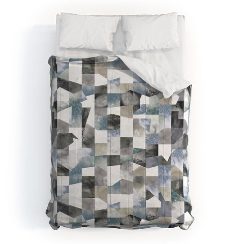 Ninola Design Collage texture Gray Comforter