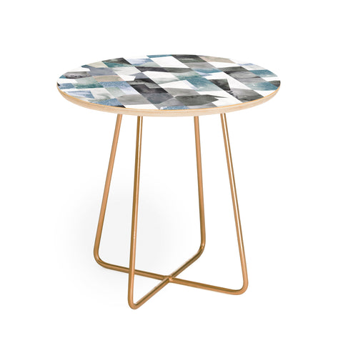 Ninola Design Collage texture Gray Round Side Table