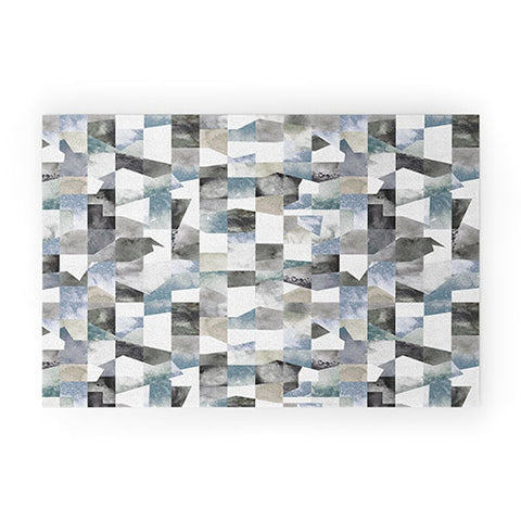 Ninola Design Collage texture Gray Welcome Mat