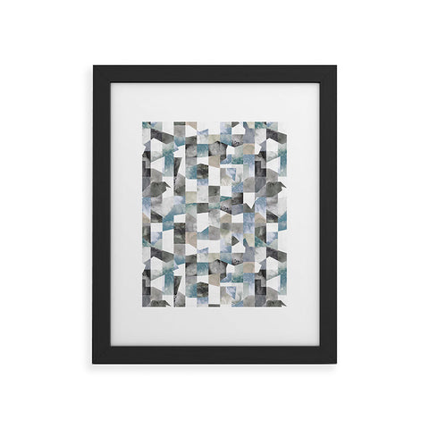 Ninola Design Collage texture Gray Framed Art Print