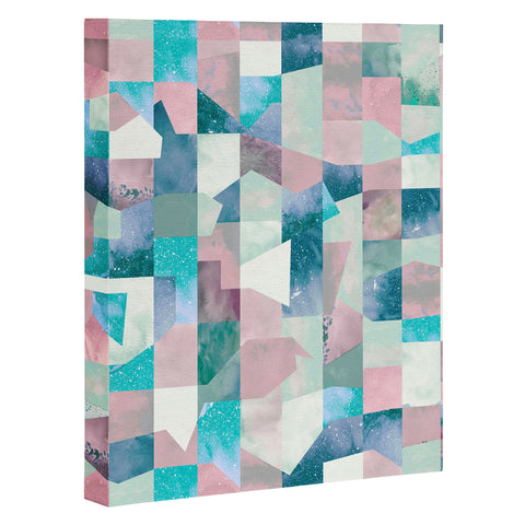 Ninola Design Collage texture Pastel Art Canvas