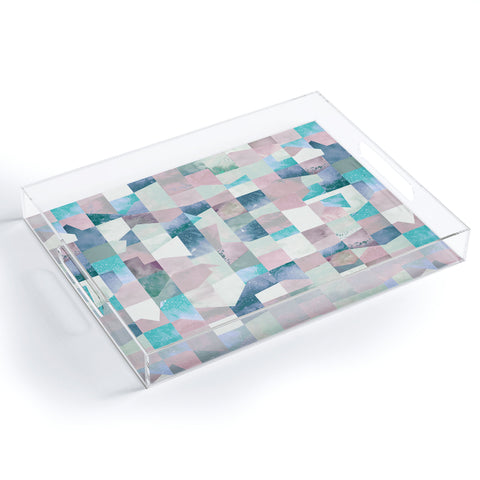 Ninola Design Collage texture Pastel Acrylic Tray