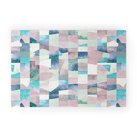 Ninola Design Collage texture Pastel Welcome Mat