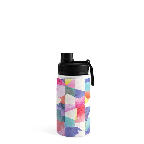 Ninola Design Collage texture Primary colors Water Bottle