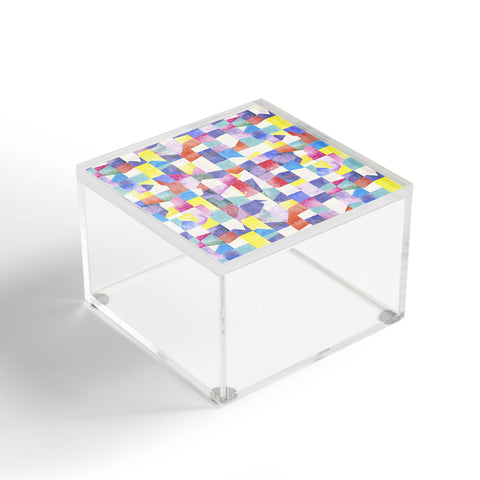 Ninola Design Collage texture Primary colors Acrylic Box