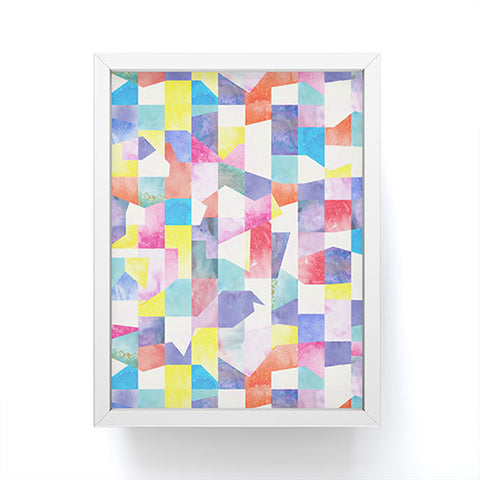 Ninola Design Collage texture Primary colors Framed Mini Art Print