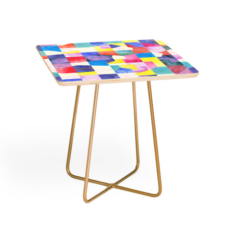 Ninola Design Collage texture Primary colors Side Table