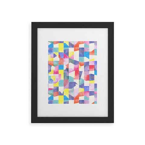 Ninola Design Collage texture Primary colors Framed Art Print