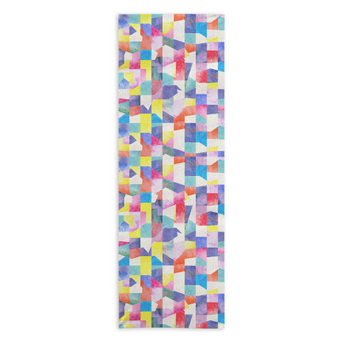Ninola Design Collage texture Primary colors Yoga Towel