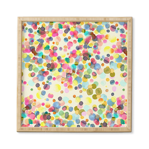 Ninola Design Color Dots Watercolor Framed Wall Art