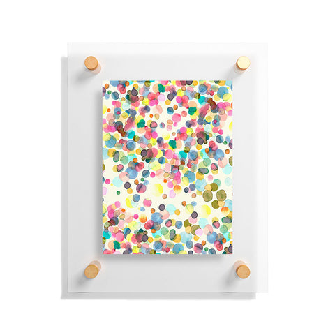 Ninola Design Color Dots Watercolor Floating Acrylic Print