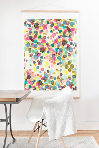 Ninola Design Color Dots Watercolor Art Print And Hanger