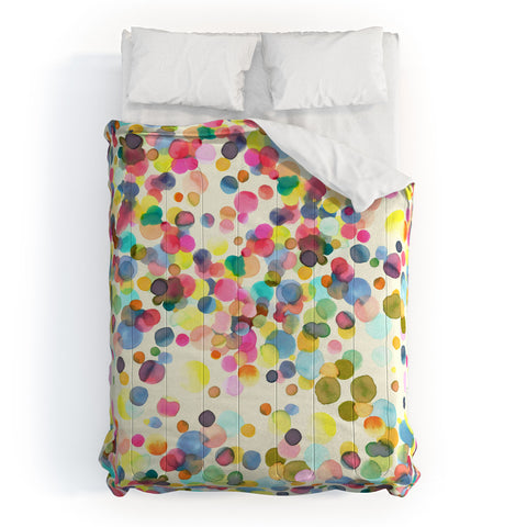 Ninola Design Color Dots Watercolor Comforter