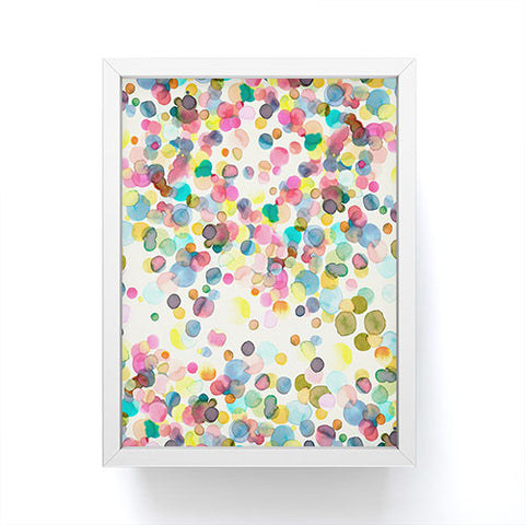Ninola Design Color Dots Watercolor Framed Mini Art Print