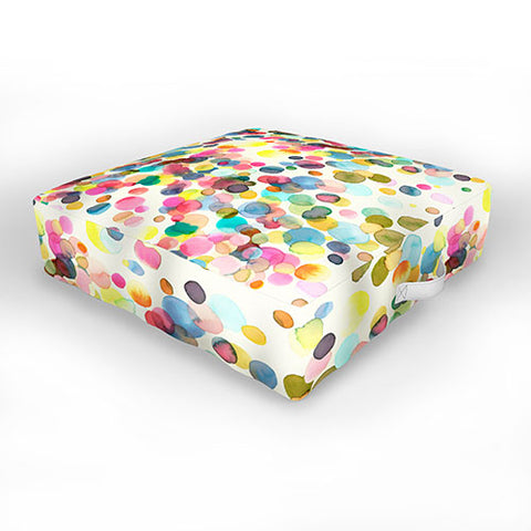 Ninola Design Color Dots Watercolor Outdoor Floor Cushion