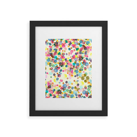 Ninola Design Color Dots Watercolor Framed Art Print