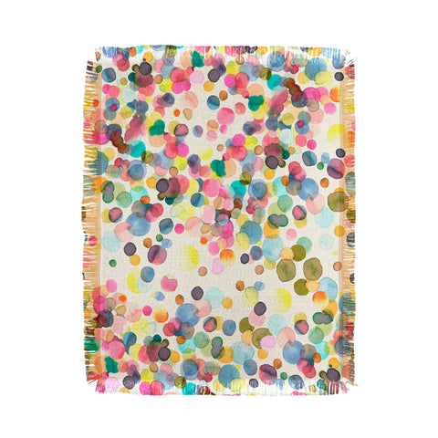 Ninola Design Color Dots Watercolor Throw Blanket