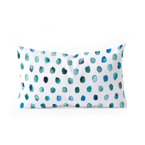 Ninola Design Color palette blue Oblong Throw Pillow