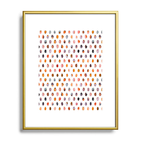 Ninola Design Color palette orange memphis Metal Framed Art Print