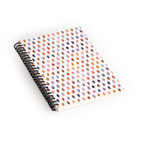 Ninola Design Color palette orange memphis Spiral Notebook
