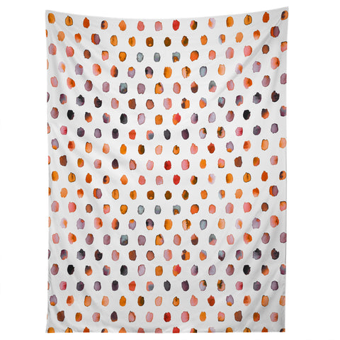Ninola Design Color palette orange memphis Tapestry