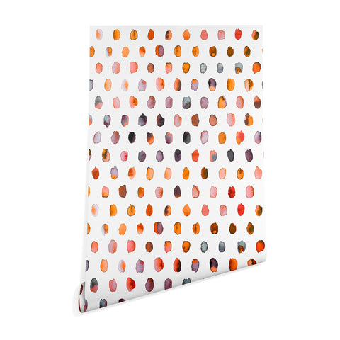 Ninola Design Color palette orange memphis Wallpaper