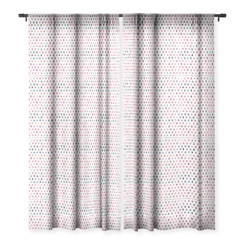 Ninola Design Color palette pink Sheer Window Curtain
