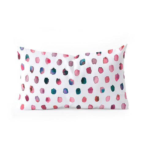 Ninola Design Color palette pink Oblong Throw Pillow