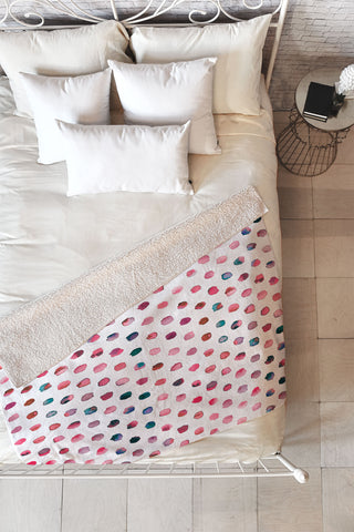 Ninola Design Color palette pink Fleece Throw Blanket