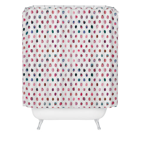 Ninola Design Color palette pink Shower Curtain