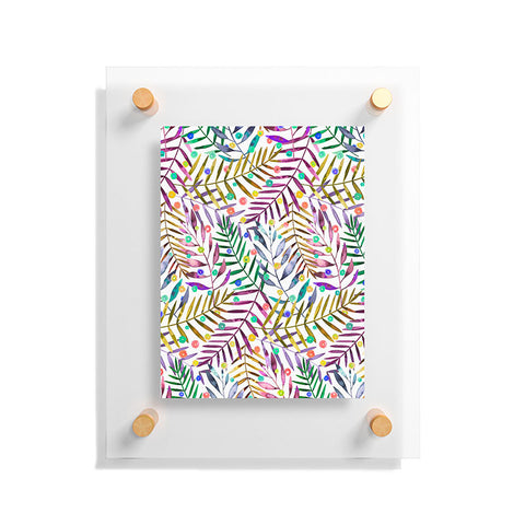 Ninola Design Color Tropical Palms Branches Floating Acrylic Print
