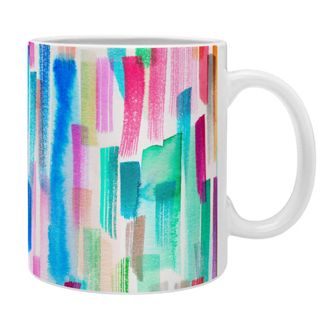 Ninola Design Colorful Brushstrokes White Coffee Mug